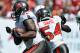 TAMPA, FL - SEPTEMBER 29: Defensive tackle Gerald McCoy #93 of the Tampa Bay Buccaneers rushes upfield with a loose football against the Arizona Cardinals September 29, 2013 at Raymond James Stadium in Tampa, Florida. Arizona won 13 - 10. (Photo by Al Messerschmidt/Getty Images)