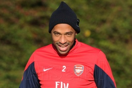 Thierry Henry Training with Arsenal