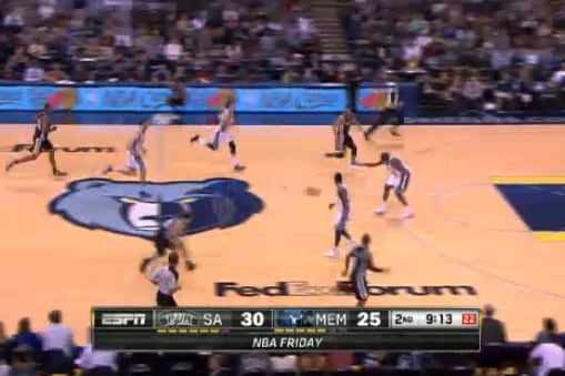 Watch Manu Ginobili Thread the Needle with Sick Pass vs. Memphis Grizzlies