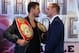 MANCHESTER, ENGLAND - SEPTEMBER 17: Carl Froch and George Groves go head to head to promote their upcoming fight during a press conference at the Radisson Blu Edwardian Hotel on September 17, 2013 in Manchester, England. (Photo by Alex Livesey/Getty Images)