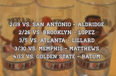 Blazers Bring Back Collectible Glasses