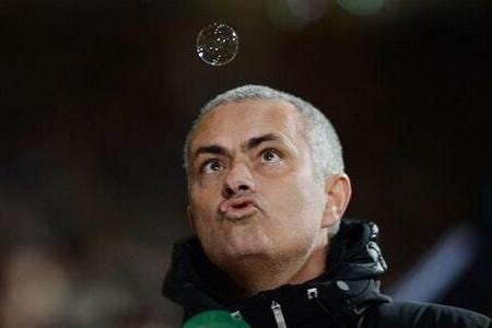 Pictures of Jose Mourinho Blowing Bubbles at West Ham Are Epic