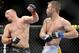 LAS VEGAS - NOVEMBER 21: Brock Larson (L) battles Brian Foster (R) during their Welterweight Fight at the UFC 106 at Mandalay Bay Events Center on November 21, 2009 in Las Vegas, Nevada. (Photo by Jon Kopaloff/Getty Images)