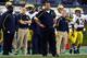 EVANSTON, IL - NOVEMBER 16: Head Coach Brady Hoke of the Michigan Wolverines reacts during play against the Northwestern Wildcats at Ryan Field on November 16, 2013 in Evanston, Illinois. (Photo by Tasos Katopodis/Getty Images)