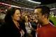 TUSCALOOSA, AL - OCTOBER 19: AJ McCarron #10 of the Alabama Crimson Tide celebrates their 52-0 win over the Arkansas Razorbacks with his mother Dee Dee Bonner and his girlfriend Katherine Webb at Bryant-Denny Stadium on October 19, 2013 in Tuscaloosa, Alabama. (Photo by Kevin C. Cox/Getty Images)