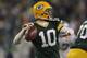 GREEN BAY, WI - DECEMBER 11: Matt Flynn #10 of the Green Bay Packers passes against the Oakland Raiders at Lambeau Field on December 11, 2011 in Green Bay, Wisconsin. The Packers defeated the Raiders 46-16. (Photo by Jonathan Daniel/Getty Images)