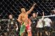 May 18, 2013; Jaragua do Sul, BRAZIL; Vitor Belfort (red shorts) celebrates after defeating Luke Rockhold (not pictured) during UFC on FX 8 at ARena Jaragua. Mandatory Credit: Jason da Silva-USA TODAY Sports