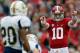 TUSCALOOSA, AL - NOVEMBER 23: AJ McCarron #10 of the Alabama Crimson Tide calls out to his offense against the Chattanooga Mocs at Bryant-Denny Stadium on November 23, 2013 in Tuscaloosa, Alabama. (Photo by Kevin C. Cox/Getty Images)