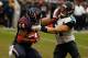 HOUSTON, TX - NOVEMBER 24: Ben Tate #44 of the Houston Texans fights off the tackle of Paul Posluszny #51 of the Jacksonville Jaguars in the second half of the game at Reliant Stadium on November 24, 2013 in Houston, Texas. (Photo by Scott Halleran/Getty Images)