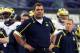 EVANSTON, IL - NOVEMBER 16: Head Coach Brady Hoke of the Michigan Wolverines reacts during play against the Northwestern Wildcats at Ryan Field on November 16, 2013 in Evanston, Illinois. (Photo by Tasos Katopodis/Getty Images)