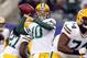 Nov 17, 2013; East Rutherford, NJ, USA; Green Bay Packers quarterback Matt Flynn (10) drops back to pass during warmups before the start of a game against the New York Giants at MetLife Stadium. Mandatory Credit: Brad Penner-USA TODAY Sports