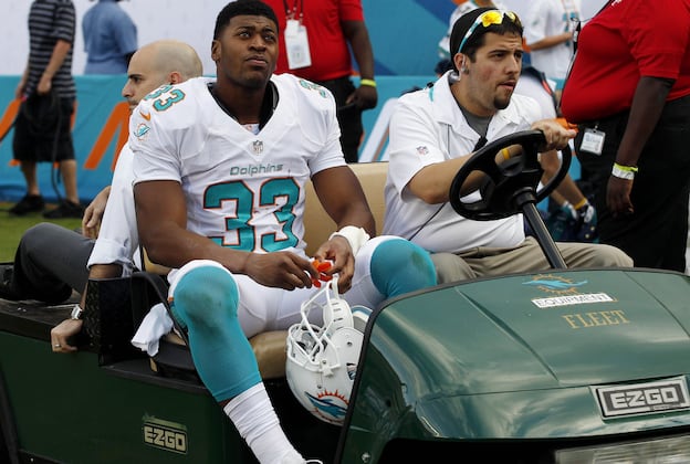Dolphins Tailback Daniel Thomas Tore a Ligament in His Left Ankle