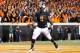 STILLWATER, OK - NOVEMBER 23: Kye Staley #9 of the Oklahoma State Cowboys celebrates his first quarter touchdown against the Baylor Bears at Boone Pickens Stadium on November 23, 2013 in Stillwater, Oklahoma. (Photo by Ronald Martinez/Getty Images)