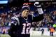 FOXBORO, MA - NOVEMBER 24: Quarterback Tom Brady #12 of the New England Patriots walks off the field after a game at Gillette Stadium on November 24, 2013 in Foxboro, Massachusetts. (Photo by Jim Rogash/Getty Images)