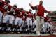 TUSCALOOSA, AL - NOVEMBER 23: Head coach Nick Saban of the Alabama Crimson Tide leads his team on the field to face the Chattanooga Mocs at Bryant-Denny Stadium on November 23, 2013 in Tuscaloosa, Alabama. (Photo by Kevin C. Cox/Getty Images)