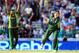 LONDON, ENGLAND - JUNE 07: Saeed Ajmal of Pakistan celebrates taking the wicket of Dwyane Bravo of West Indies during the ICC Champions Trophy group B match between West Indies and Pakistan at The Oval on June 7, 2013 in London, England. (Photo by Richard Heathcote/Getty Images)