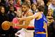 Nov 25, 2013; Portland, OR, USA; Portland Trail Blazers small forward Nicolas Batum (88) drives to the basket against the New York Knicks at the Moda Center. Mandatory Credit: Craig Mitchelldyer-USA TODAY Sports