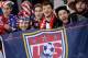 GLASGOW, SCOTLAND - NOVEMBER 15: Fans of the USA during the international friendly at Hampden Park on November 15, 2013 in Glasgow, Scotland. (Photo by Jeff J Mitchell/Getty Images)