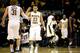 KANSAS CITY, MO - NOVEMBER 25: Fred VanVleet #23 of the Wichita State Shockers is congratulated by Ron Baker #31 after scoring during the CBE Hall Of Fame Classic game against the DePaul Blue Demons at the Sprint Center on November 25, 2013 in Kansas City, Missouri. (Photo by Jamie Squire/Getty Images)