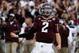 COLLEGE STATION, TX - NOVEMBER 09: Johnny Manziel #2 of the Texas A&M Aggies celebrates a touchdown pass in the third quarter during the game against the Mississippi State Bulldogs at Kyle Field on November 9, 2013 in College Station, Texas. (Photo by Scott Halleran/Getty Images)