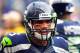 SEATTLE, WA. - NOVEMBER 17: Quarterback Russell Wilson #3 of the Seattle Seahawks warms up before the game against the Minnesota Vikings at CenturyLink Field on November 17, 2013 in Seattle,Wa. (Photo by Steve Dykes/Getty Images)