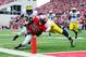 Nov 24, 2012; Columbus, OH, USA; Ohio State Buckeyes wide receiver Philly Brown (10) dives into the end zone for a touchdown in the second quarter against the Michigan Wolverines at Ohio Stadium. Mandatory Credit: Andrew Weber-USA TODAY Sports