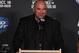 Oct 19, 2013; Houston, TX, USA; Dana White speaks during the press conference following UFC 166 at Toyota Center. Mandatory Credit: Andrew Richardson-USA TODAY Sports