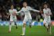 MADRID, SPAIN - NOVEMBER 27: Gareth Bale (C) of Real Madrid CF celebrates after scoring Real's opening goal during the UEFA Champions League group B match between Real Madrid CF v Galatasaray AS at Estadio Santiago Bernabeu on November 27, 2013 in Madrid, Spain. (Photo by Denis Doyle/Getty Images)
