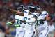 ST LOUIS, MO - OCTOBER 28: Chris Clemons #91 of the Seattle Seahawks celebrates a Rams missed field goal during the 14-9 victory over the the St. Louis Rams at Edward Jones Dome on October 28, 2013 in St Louis, Missouri. (Photo by Andy Lyons/Getty Images)