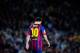 BARCELONA, SPAIN - NOVEMBER 01: Lionel Messi of FC Barcelona looks down during the La Liga match between FC Barcelona and RCD Espanyol at Camp Nou on November 1, 2013 in Barcelona, Spain. (Photo by David Ramos/Getty Images)