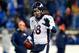 FOXBORO, MA - NOVEMBER 24: Quarterback Peyton Manning #18 of the Denver Broncos warms up prior to a game against the New England Patriots at Gillette Stadium on November 24, 2013 in Foxboro, Massachusetts. (Photo by Jim Rogash/Getty Images)