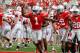 COLUMBUS, OH - SEPTEMBER 1: Bradley Roby #1 of the Ohio State Buckeyes celebrates scoring a touchdown after Zac Murphy #45 of the Miami Redhawks fumbled a punt during the third quarter on September 1, 2012 at Ohio Stadium in Columbus, Ohio. Ohio State defeated Miami 56-10. (Photo by Kirk Irwin/Getty Images)