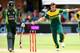 PORT ELIZABETH, SOUTH AFRICA - NOVEMBER 27: Dale Steyn of South Africa celebrates the dismissal of Mohammad Hafeez (l) of Pakistan during the 2nd One Day International match between South Africa and Pakistan at AXXESS St Georges on November 27, 2013 in Port Elizabeth, South Africa. (Photo by Richard Huggard/Gallo Images/Getty Images)