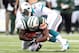 Oct 28, 2012; East Rutherford, NJ, USA; New York Jets running back Shonn Greene (23) is tackled by Miami Dolphins cornerback Sean Smith (24) during the second half at MetLife Stadium. Dolphins won 30-9. Mandatory Credit: Debby Wong-USA TODAY Sports