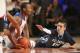 Nov 29, 2013; Paradise Island, BAHAMAS; Kansas Jayhawks guard Wayne Selden, Jr. (1) grabs a loose ball away from Villanova Wildcats guard Ryan Arcidiacono (15) during the first half at the 2013 Battle 4 Atlantis in the Imperial Arena at the Atlantis Resort. Mandatory Credit: Kevin Jairaj-USA TODAY Sports