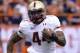 Nov 30, 2013; Syracuse, NY, USA; Boston College Eagles running back Andre Williams (44) runs for a touchdown during the first quarter of a game against the Syracuse Orange at the Carrier Dome. Mandatory Credit: Mark Konezny-USA TODAY Sports