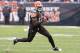 CLEVELAND, OH - NOVEMBER 24: Wide receiver Josh Gordon #12 of the Cleveland Browns runs for a gain during the second half against the Pittsburgh Steelers at FirstEnergy Stadium on November 24, 2013 in Cleveland, Ohio. The Steelers defeated the Browns 27-11. (Photo by Jason Miller/Getty Images)