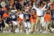 Nov 30, 2013; Auburn, AL, USA; Auburn Tigers cornerback Chris Davis (11) scores a 100 yard touchdown on a missed field goal attempt during the fourth quarter against the Alabama Crimson Tide at Jordan Hare Stadium. Auburn Tigers won 34-28. Mandatory Credit: John David Mercer-USA TODAY Sports