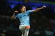 MANCHESTER, ENGLAND - DECEMBER 01: Samir Nasri of Manchester City celebrates after scoring his second goal (Citys third) during the Barclays Premier League match between Manchester City and Swansea City at the Etihad Stadium on December 1, 2013 in Manchester, England. (Photo by Clive Brunskill/Getty Images)