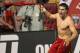 SANDY, UT - JUNE 9: Javier Morales #11 of Real Salt Lake celebrates his game winning goal against the Los Angels Galaxy during the second half of an MLS soccer game June 9, 2010 in Sandy, Utah. Real beat the Galaxy 1-0. (Photo by George Frey/Getty Images)
