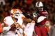 COLUMBIA, SC - NOVEMBER 30: Jadeveon Clowney #7 of the South Carolina Gamecocks goes after Tajh Boyd #10 of the Clemson Tigers during their game at Williams-Brice Stadium on November 30, 2013 in Columbia, South Carolina. (Photo by Streeter Lecka/Getty Images)