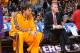 LOS ANGELES, CA - NOVEMBER 30: Pau Gasol #16 and head coach Mike D'Antoni of the Los Angeles Lakers sit on the bench before a game against the Denver Nuggets at Staples Center on November 30, 2012 in Los Angeles, California. NOTE TO USER: User expressly acknowledges and agrees that, by downloading and/or using this Photograph, user is consenting to the terms and conditions of the Getty Images License Agreement. Mandatory Copyright Notice: Copyright 2012 NBAE (Photo by Andrew D. Bernstein/NBAE via Getty Images)