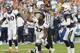 SAN DIEGO, CA - NOVEMBER 10: Knowshon Moreno #27 of the Denver Broncos celebrates after a first down in the closing seconds of the football game against the San Diego Chargers at Qualcomm Stadium November 10, 2013 in San Diego, California. (Photo by Kevork Djansezian/Getty Images)