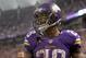 Adrian Peterson broke 10,000 career rushing yards on Sunday, only the 28th player to ever do so.