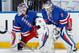 Cam Talbot, left, is the surprise starter in net for the Rangers against the Jets on Monday night while Henrik Lundqvist will serve as the backup.