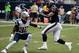 HOUSTON, TX - DECEMBER 01: Ben Tate #44 of Houston Texans scores a second quarter touchdown past Devin McCourty #32 of the New England Patriots at Reliant Stadium on December 1, 2013 in Houston, Texas. (Photo by Scott Halleran/Getty Images)