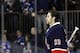 Nov 30, 2013; New York, NY, USA; New York Rangers goalie Cam Talbot (33) stands during the national anthem before taking on the Vancouver Canucks at Madison Square Garden. Mandatory Credit: Adam Hunger-USA TODAY Sports