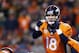 Nov 17, 2013; Denver, CO, USA; Denver Broncos quarterback Peyton Manning (18) in the first quarter against the Kansas City Chiefs at Sports Authority Field at Mile High. Mandatory Credit: Isaiah J. Downing-USA TODAY Sports