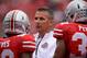 COLUMBUS, OH - SEPTEMBER 21: Head Coach Urban Meyer of the Ohio State Buckeyes watches his team warm up before playing the Florida A&M Rattlers at Ohio Stadium on September 21, 2013 in Columbus, Ohio. Ohio State defeated FAMU 76-0. (Photo by Jamie Sabau/Getty Images)