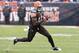 CLEVELAND, OH - NOVEMBER 24: Wide receiver Josh Gordon #12 of the Cleveland Browns runs for a gain during the second half against the Pittsburgh Steelers at FirstEnergy Stadium on November 24, 2013 in Cleveland, Ohio. The Steelers defeated the Browns 27-11. (Photo by Jason Miller/Getty Images)